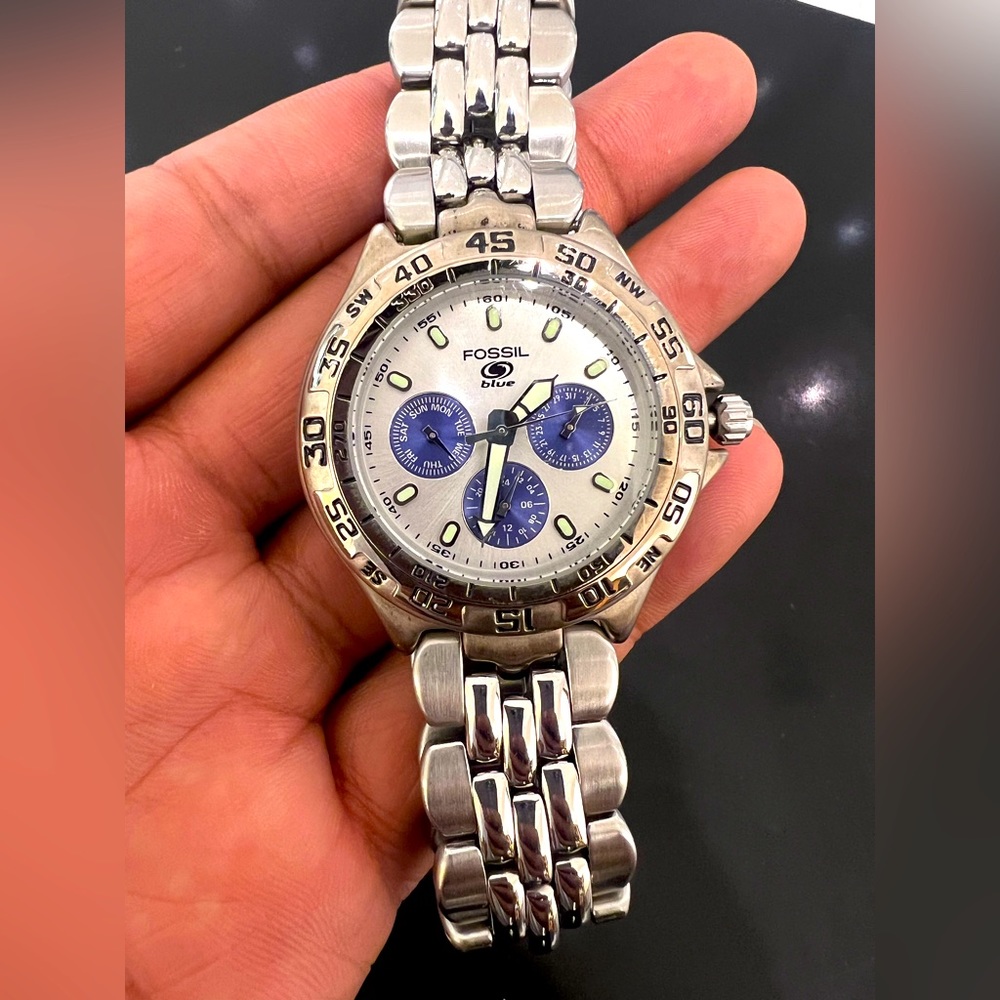 Fossil Blue Multifunctional Watch - image 1